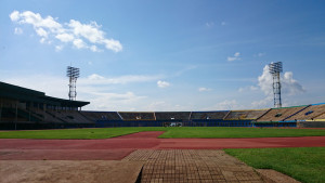 Das Stadion: vor dem Sturm
