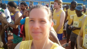 Nicole kurz vor dem Start