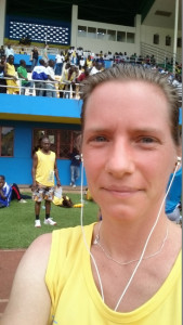 Nicole nach dem Zieleinlauf