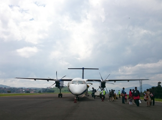 unser Flugzeug für den Rückweg