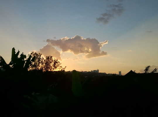 Sonnenuntergang über Kigali