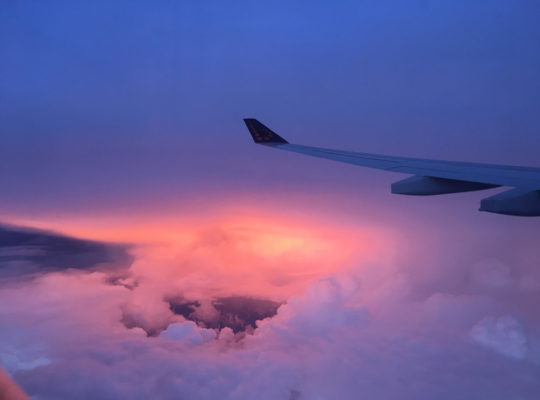 Leuchtende Wolken